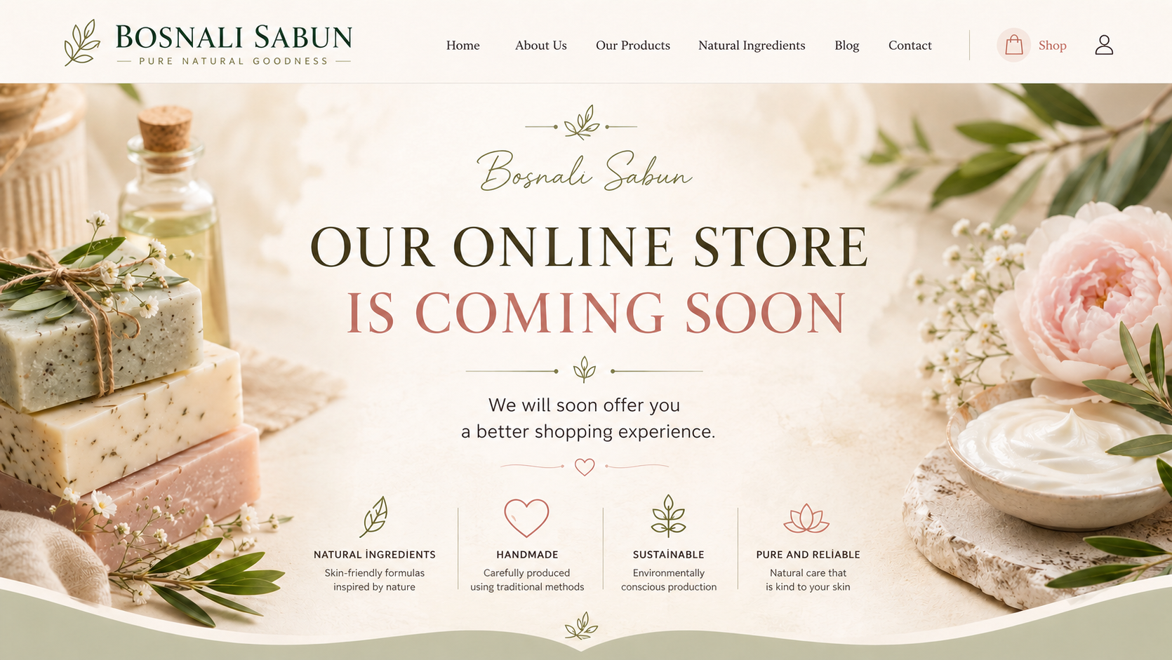 Bosnali Soap online store coming soon