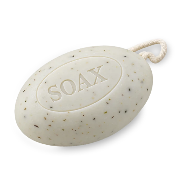 Elliptical soap mold with string
