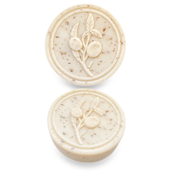Square and round soap molds for gift wrapping.